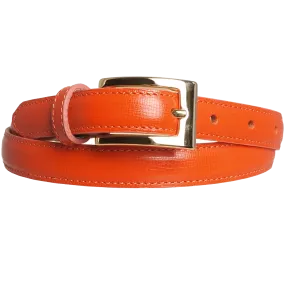 20 mm Saffiano Leather Belt Orange