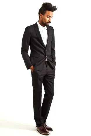 2012 Virgin Wool Kean Tailored Trousers in Anthracite