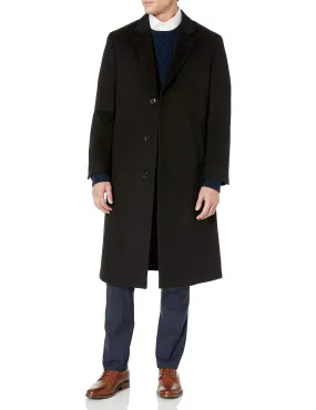 Adam Baker Men's Single Breasted Luxury Wool Full Length Topcoat - Available in Colors