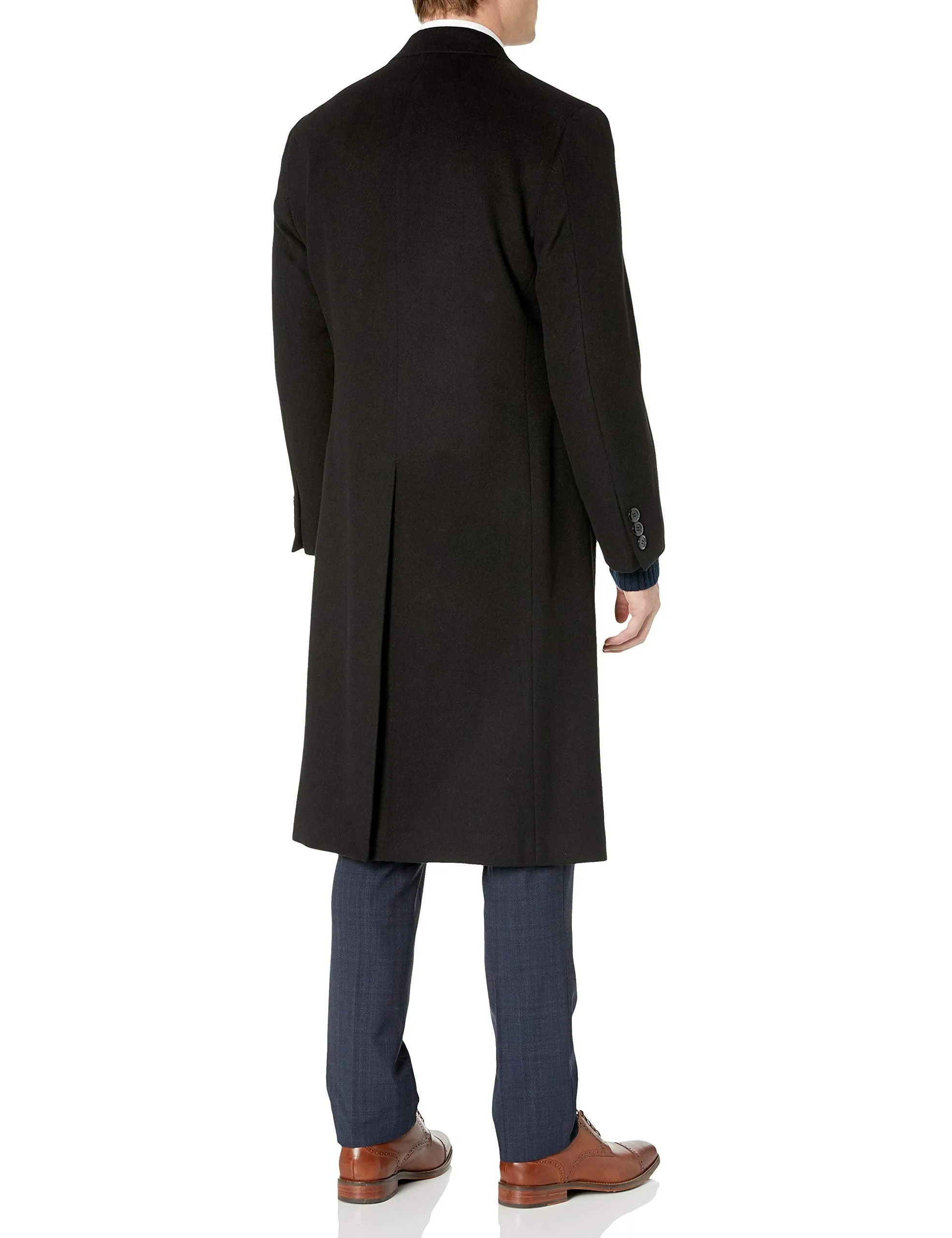 Adam Baker Men's Single Breasted Luxury Wool Full Length Topcoat - Available in Colors