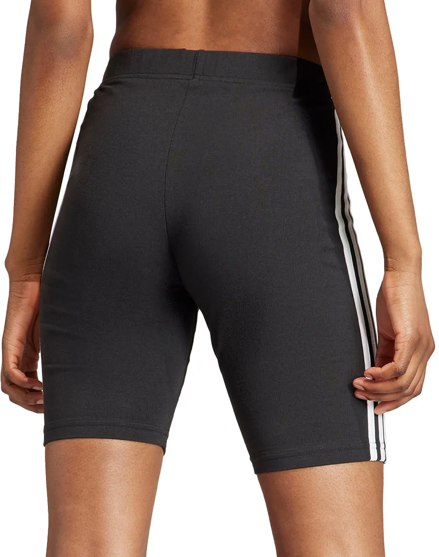 adidas Essentials 3 Stripes Womens Short Running Tights - Black