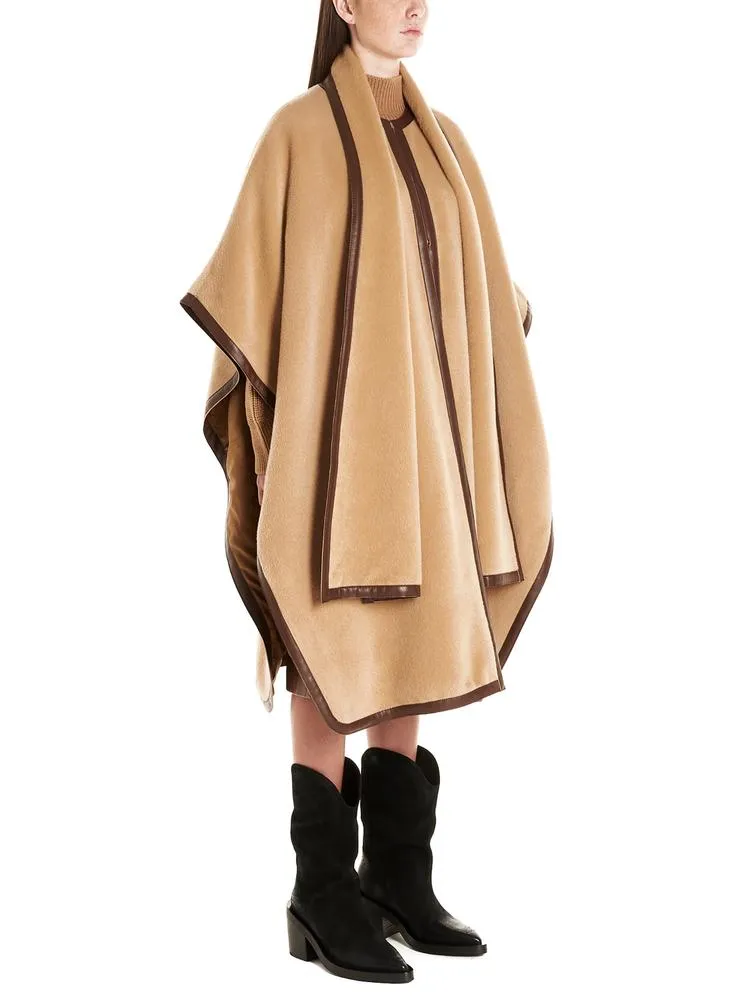 Alberta Ferretti Contrast Trimmed Cape