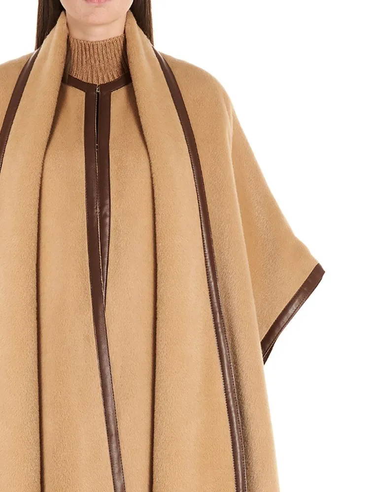 Alberta Ferretti Contrast Trimmed Cape