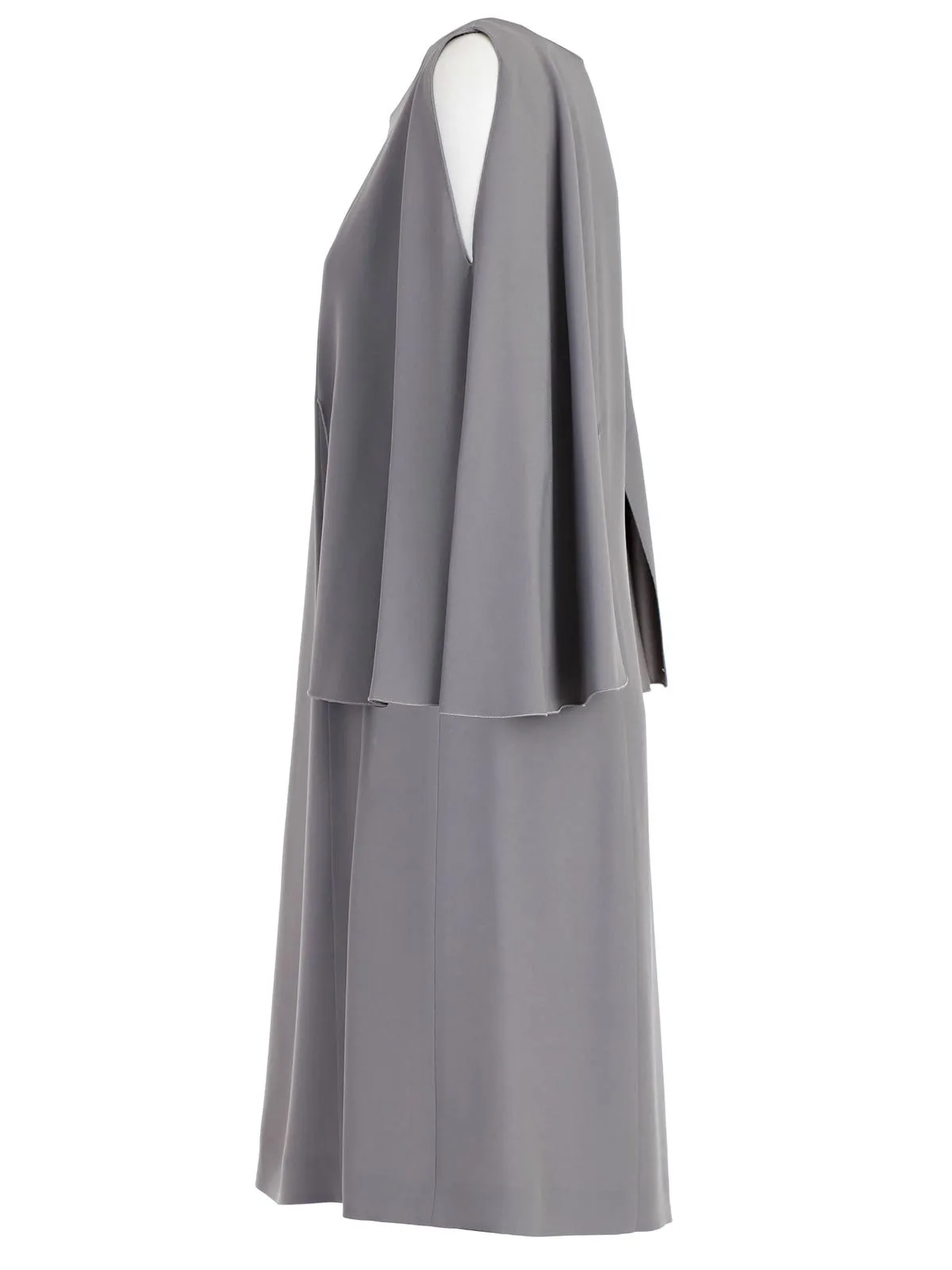 Alberta Ferretti Tailored Sleeve Roundneck Dress