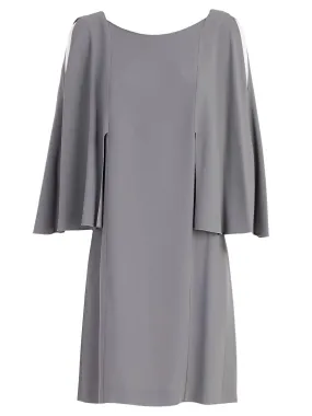 Alberta Ferretti Tailored Sleeve Roundneck Dress