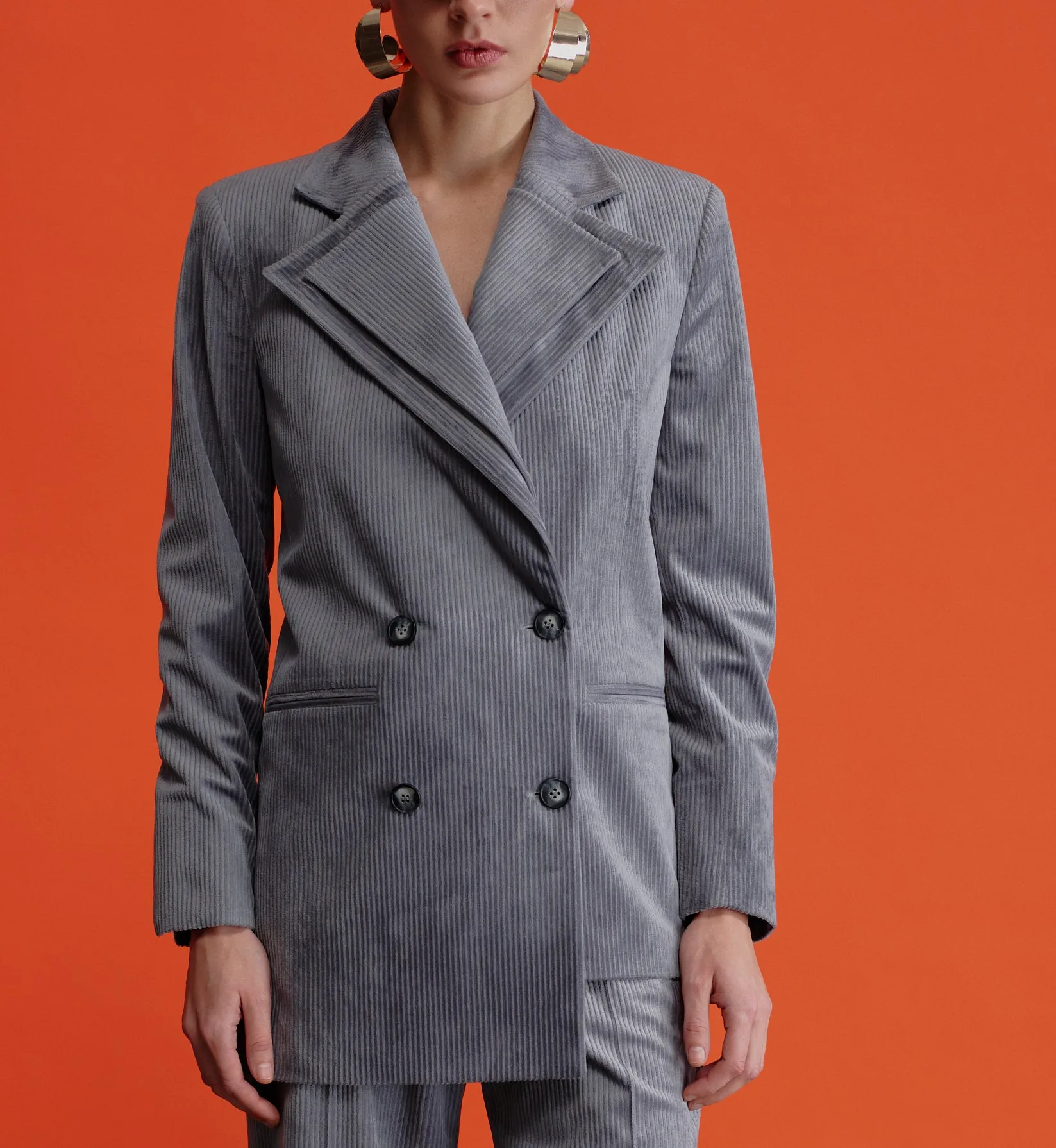 Bicolle Corduroy Jacket in Grey