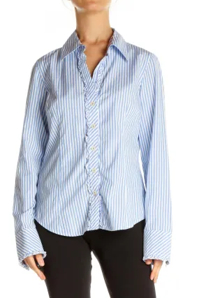 Blue Striped Formal Shirt