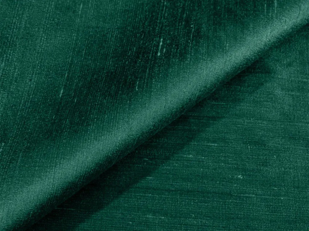 Bottle Green Plain Bangalore Raw Silk Fabric (Wholesale)