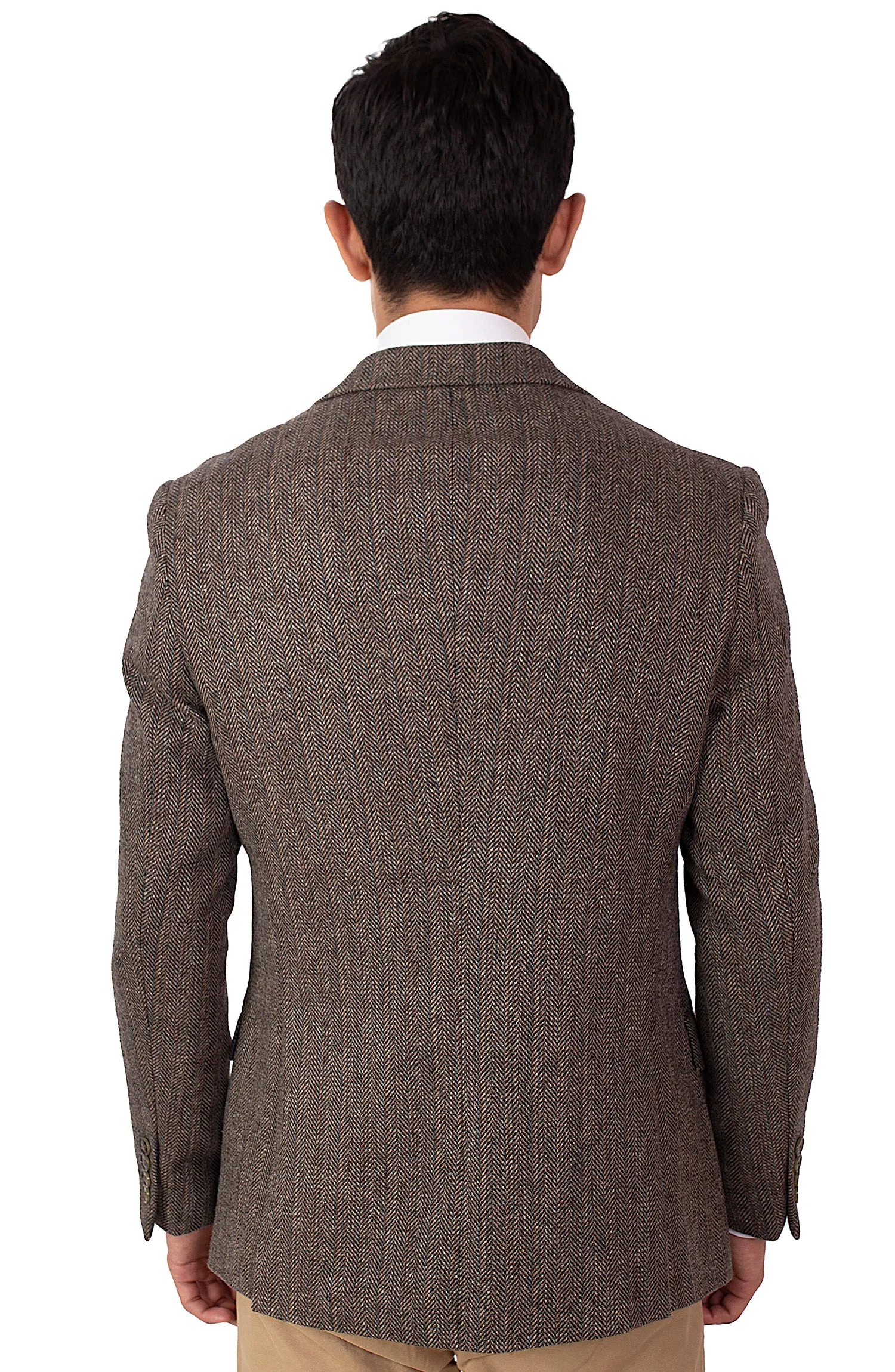 Brown Herringbone Blazer