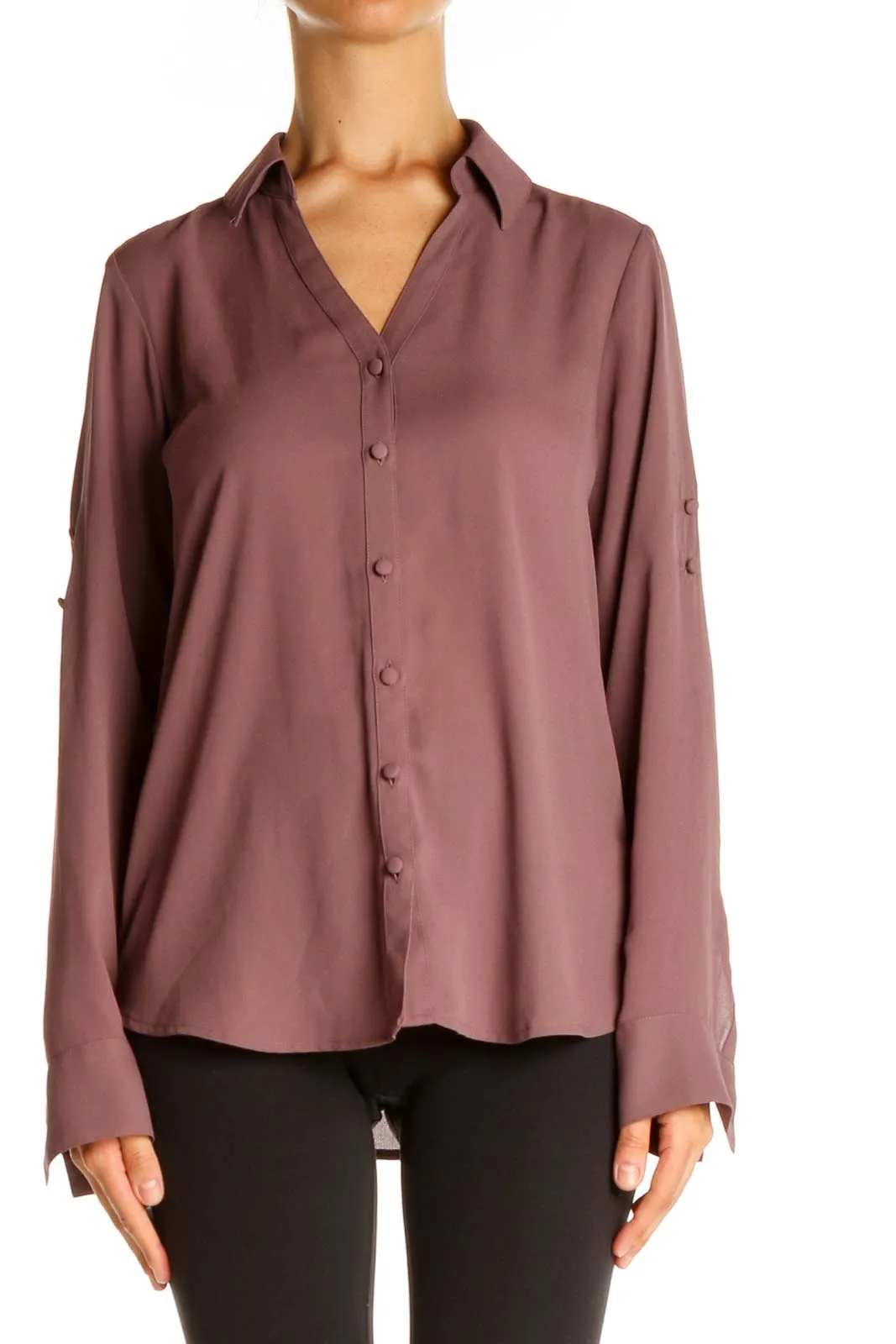 Brown Solid Formal Shirt