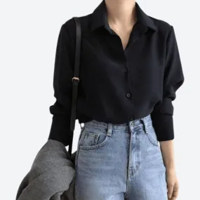 Casual Chic Full-Sleeve Chiffon Blouses