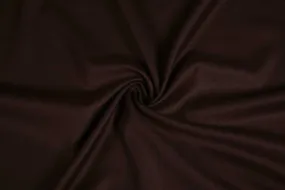 Chocolate Brown Plain Wool Polyester Blend Suiting Fabric