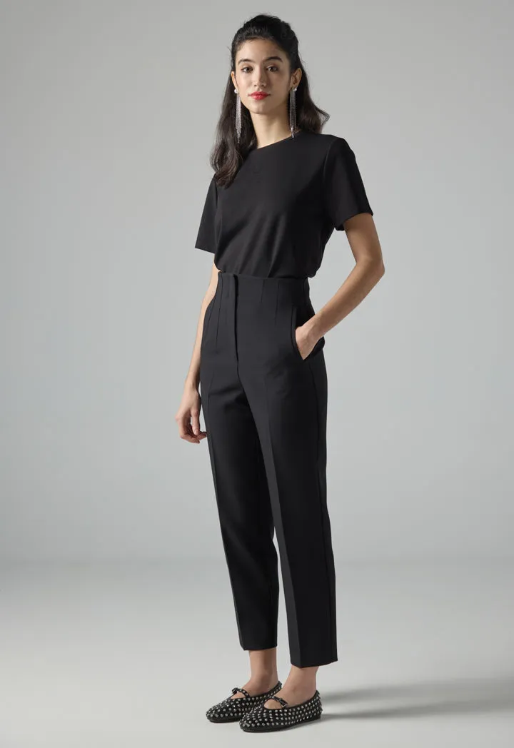 Choice Basic Straight Legs Trousers Black