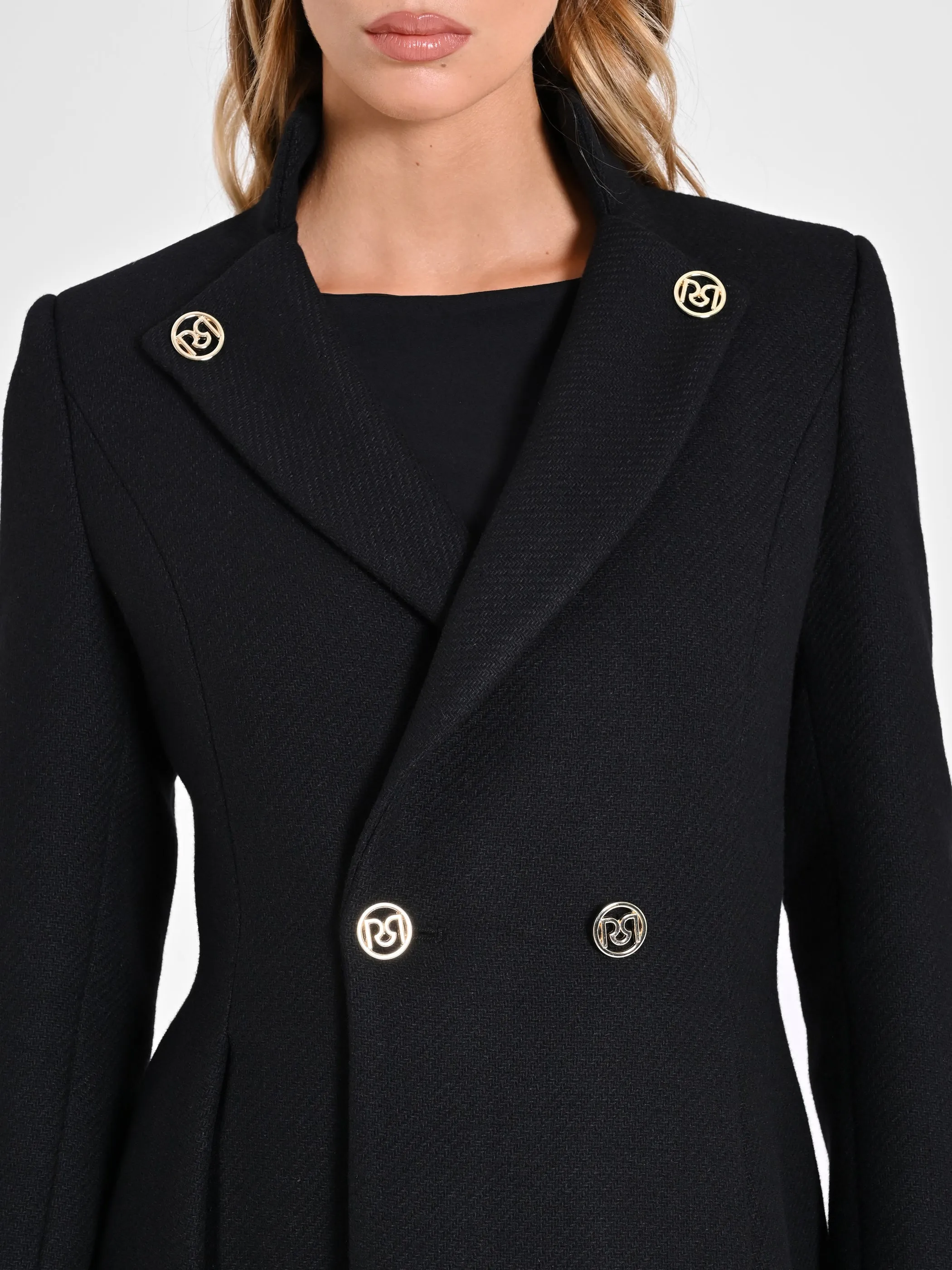 Coat with Stand-Up Collar