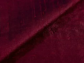 Dark Maroon Plain Bangalore Raw Silk Fabric (Wholesale)