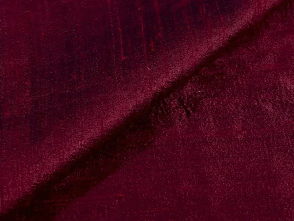 Dark Maroon Plain Bangalore Raw Silk Fabric (Wholesale)