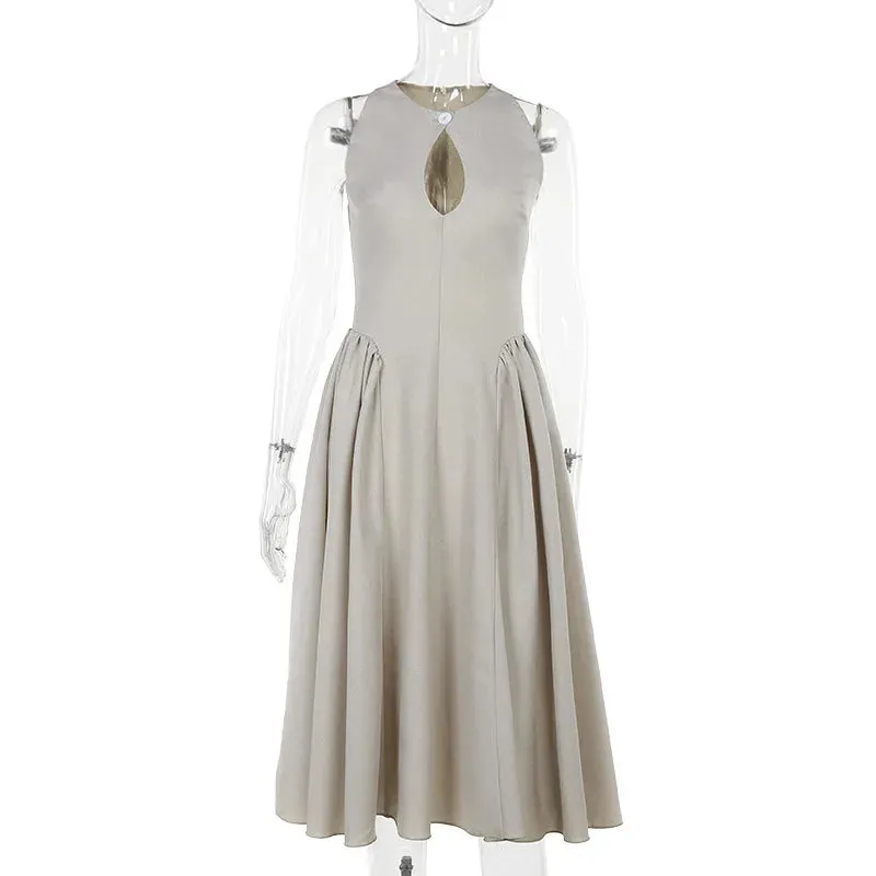 Fit & Flare Dress with Tailored Keyhole Neck