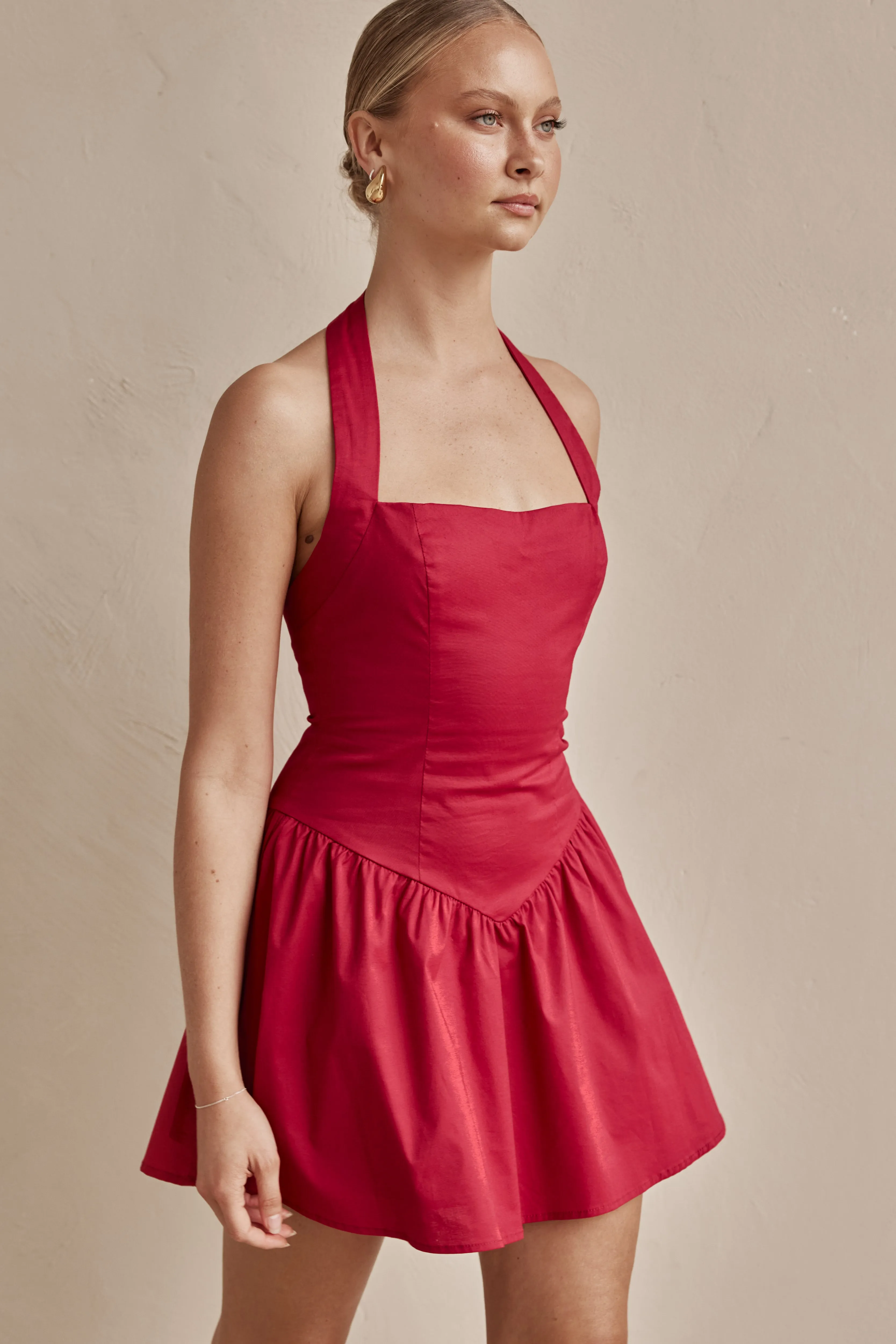 Geneva Mini Dress (Red)