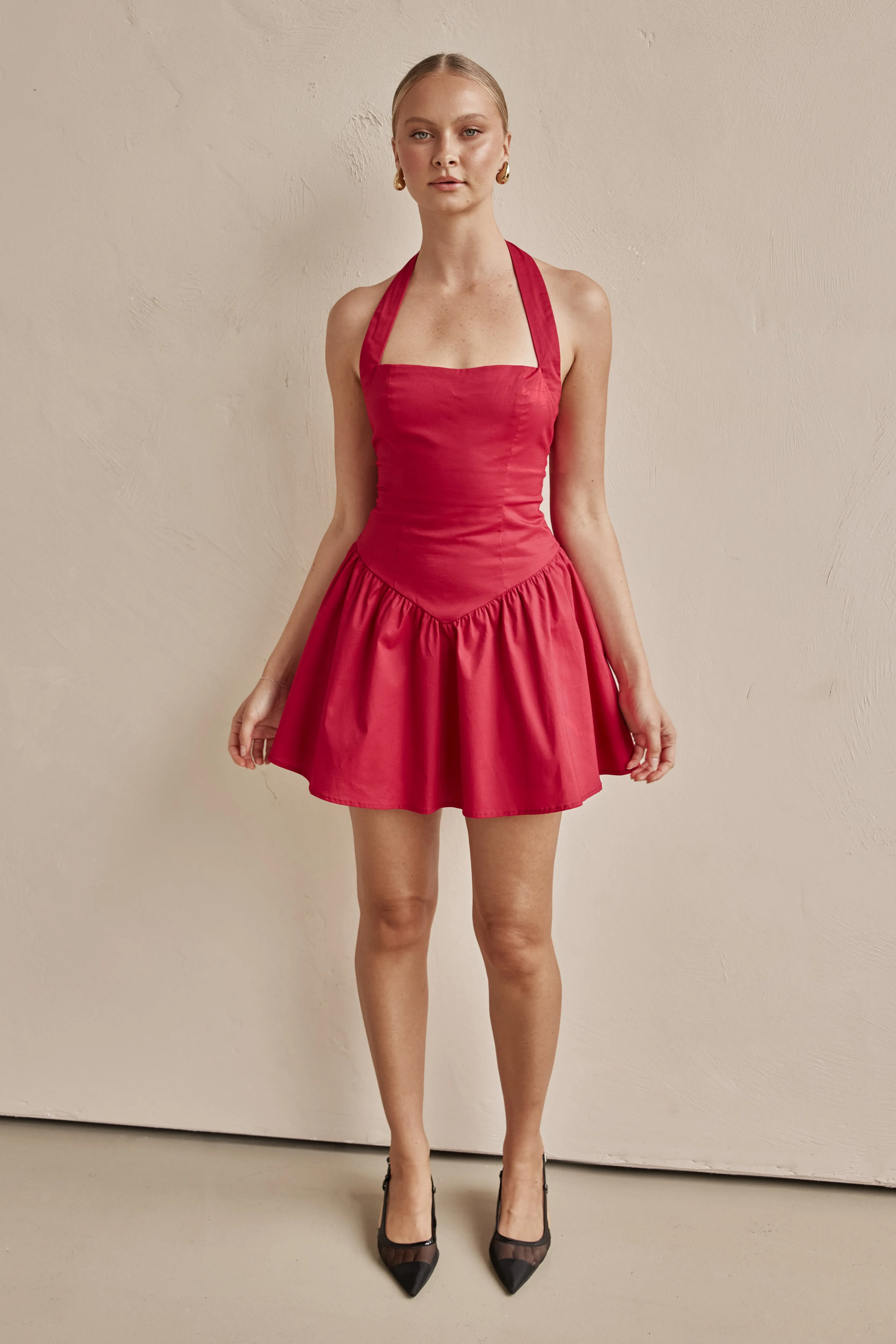 Geneva Mini Dress (Red)