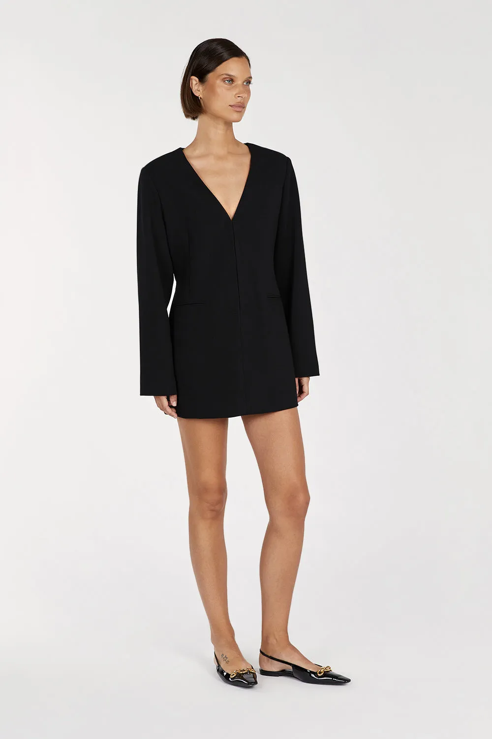 ISSEY BLACK BLAZER MINI DRESS