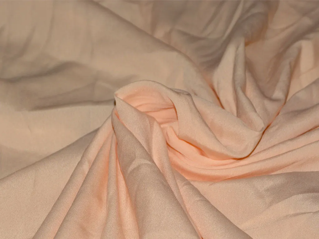 Light Peach Plain Soft Georgette Satin Fabric (Wholesale)