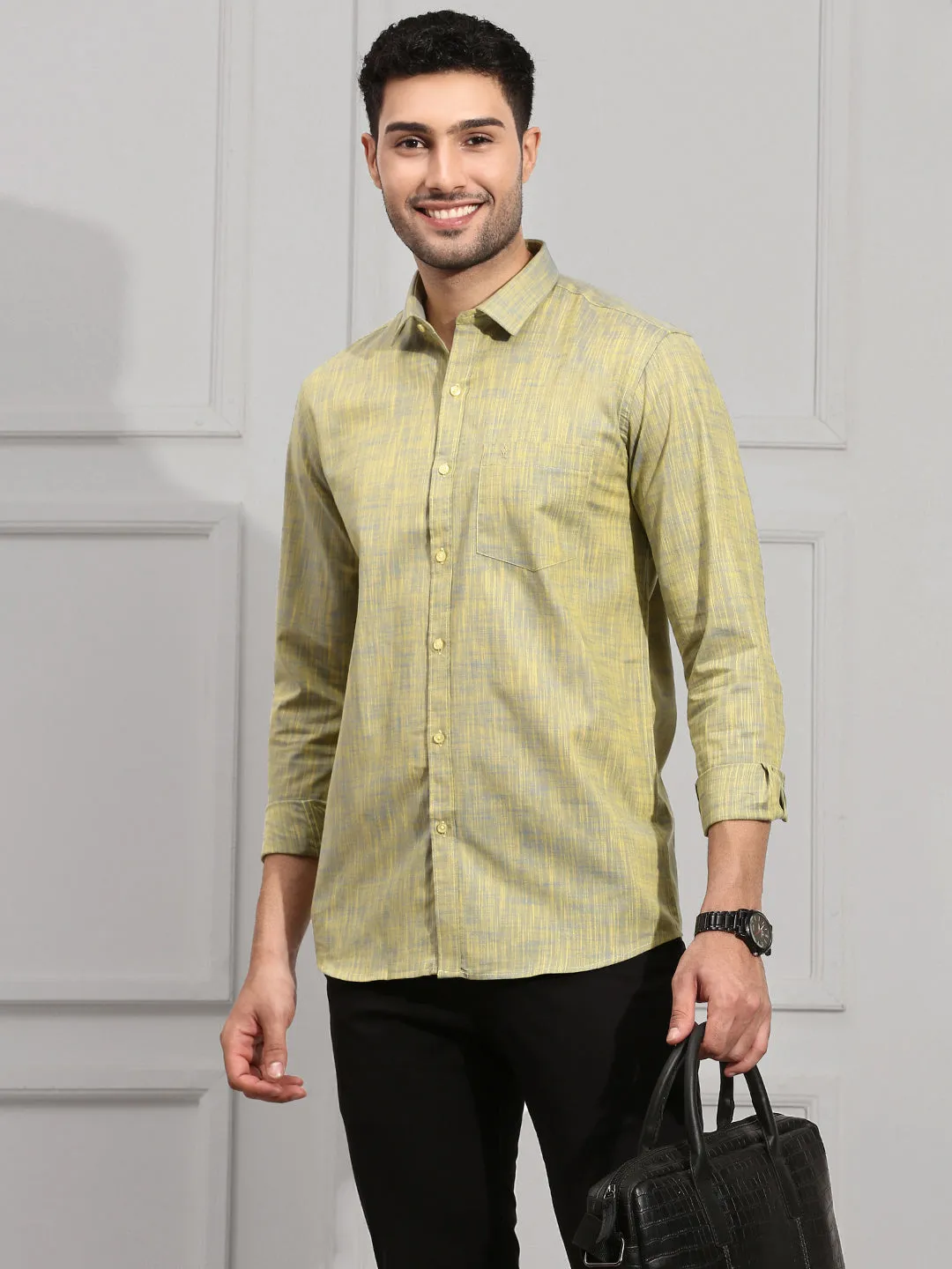 Men 100% Cotton Shirt Green CL2 GT25