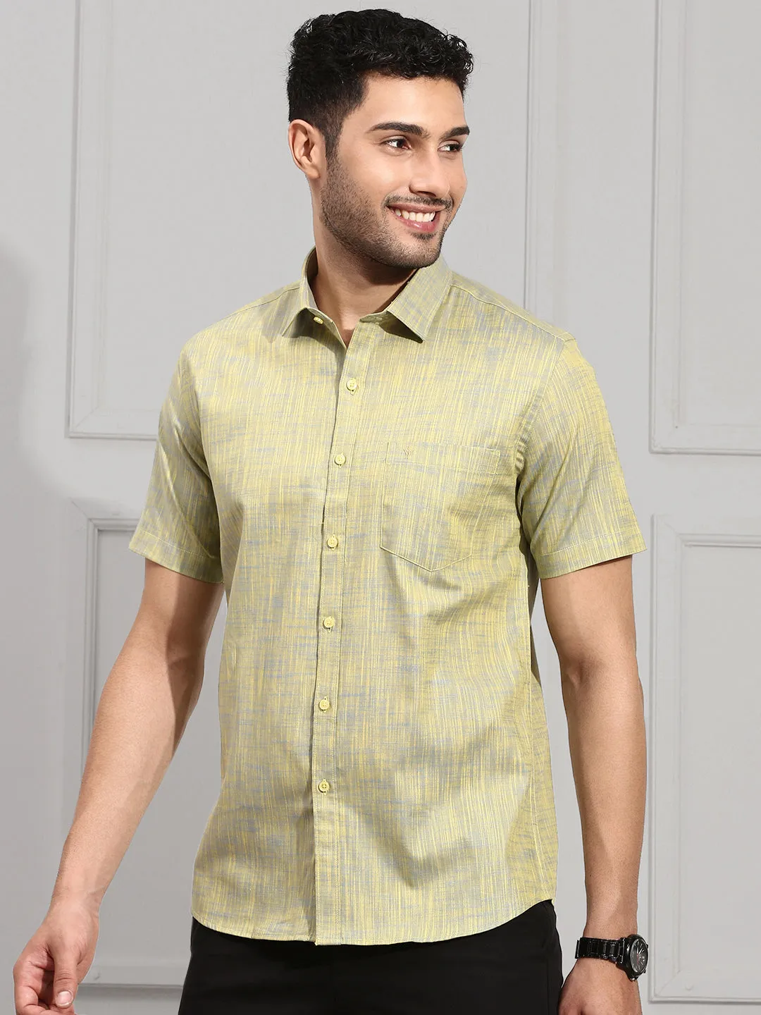 Men 100% Cotton Shirt Green CL2 GT25