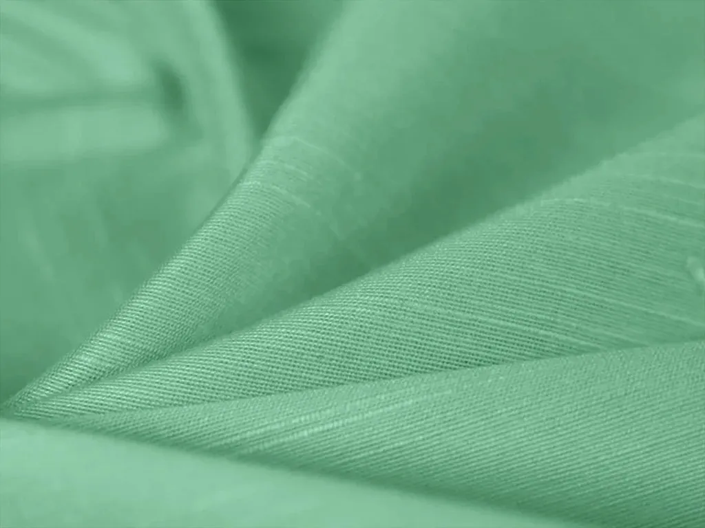 Mint Green Plain Bangalore Raw Silk Fabric