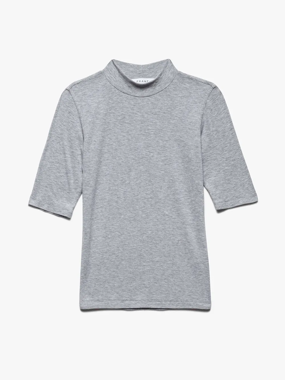 Refined Rib Mock Neck -- Gris Heather