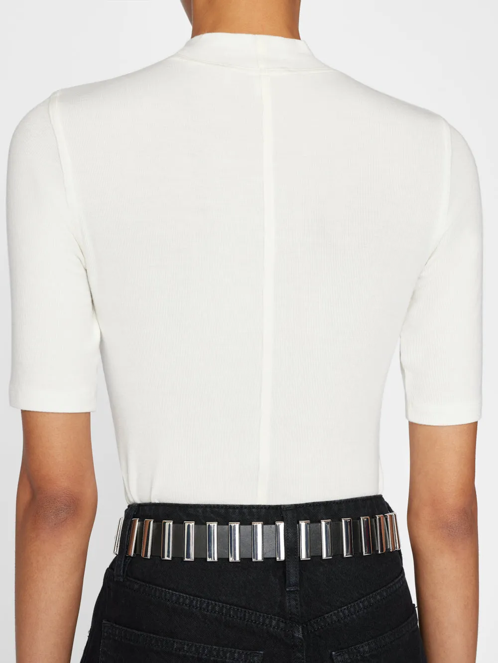 Refined Rib Mock Neck -- Off White