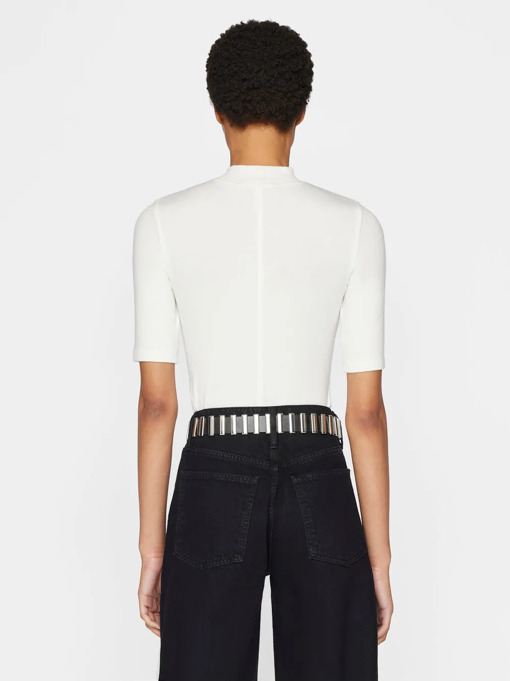 Refined Rib Mock Neck -- Off White