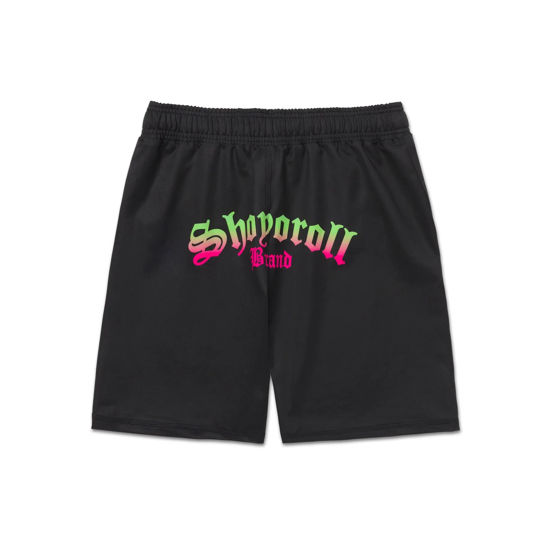 Retro Gradient Training Fitted Shorts (Green-Pink)(Ambassador)