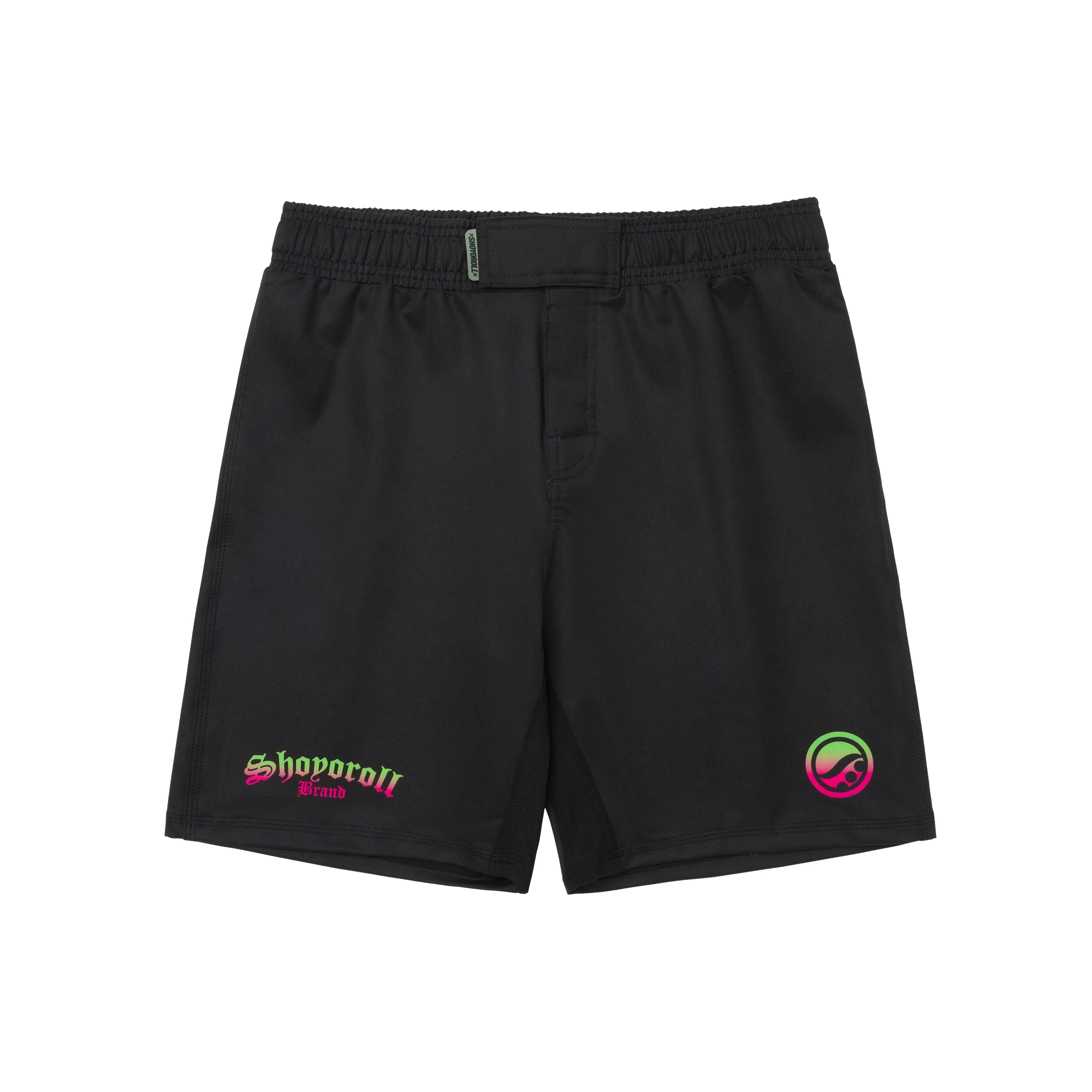 Retro Gradient Training Fitted Shorts (Green-Pink)(Ambassador)