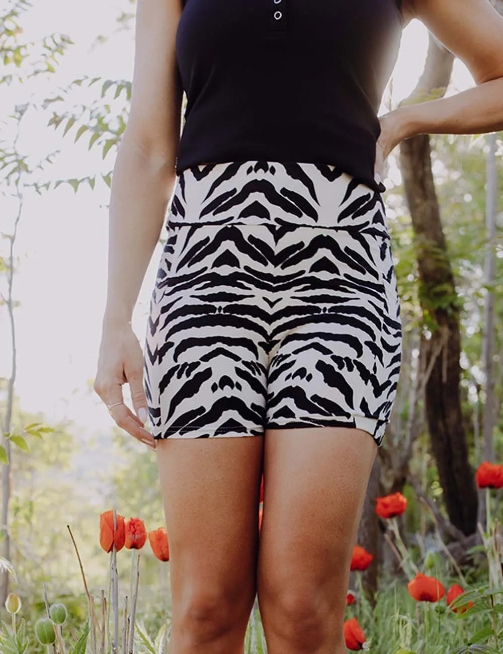 SA Exclusive Zealous Zebra Yoga Shorts