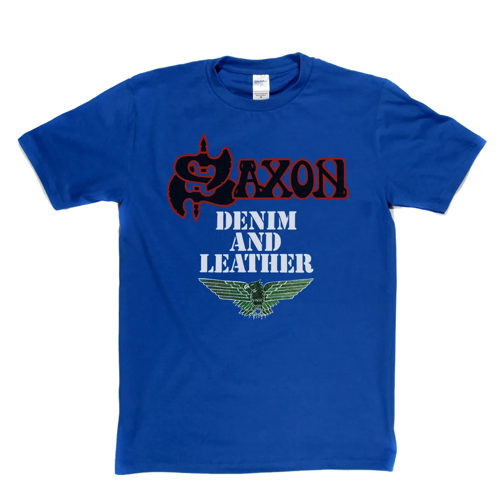 Saxon Denim And Leather T-Shirt