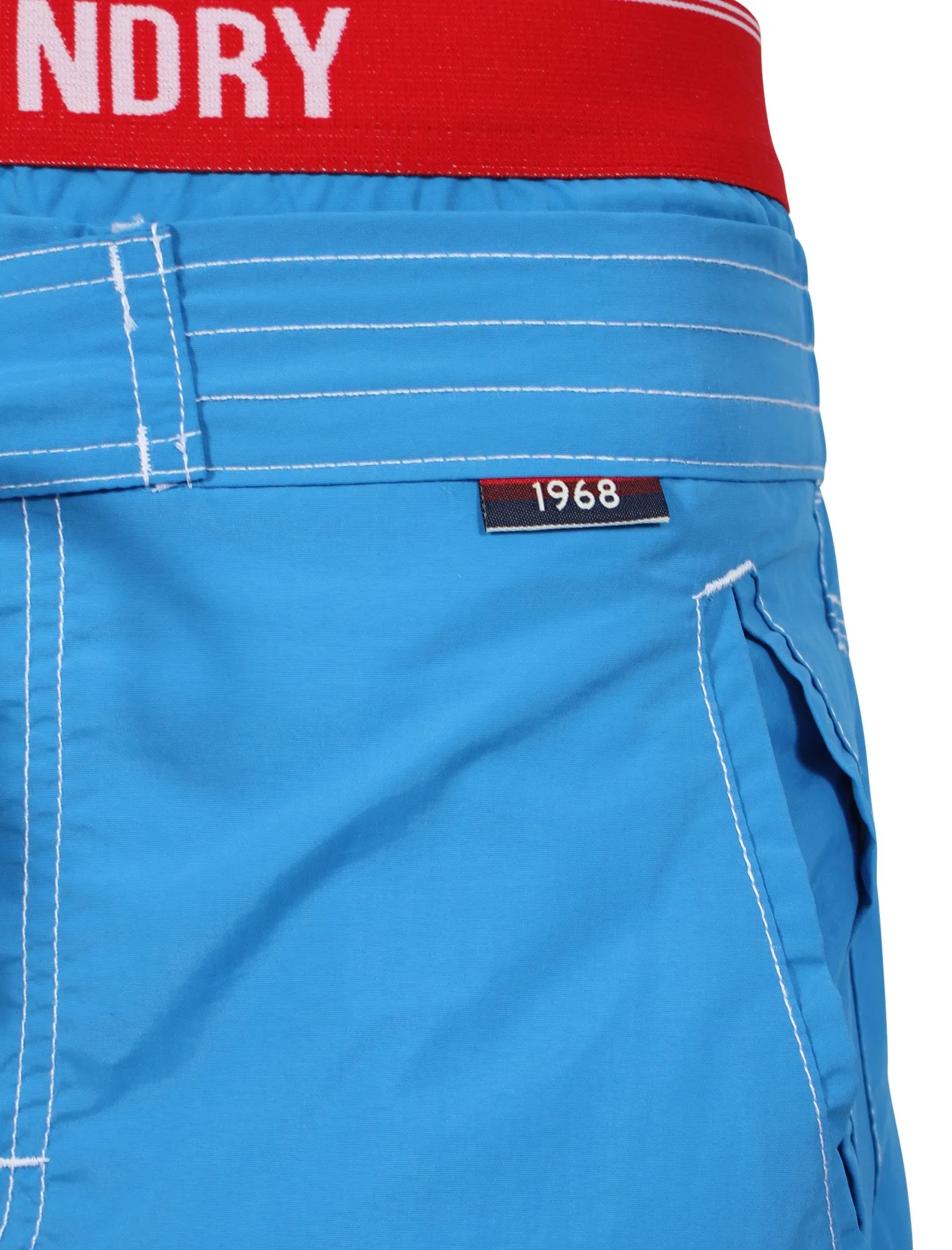 Schader Swim Shorts with Waistband Insert in Blue - Tokyo Laundry