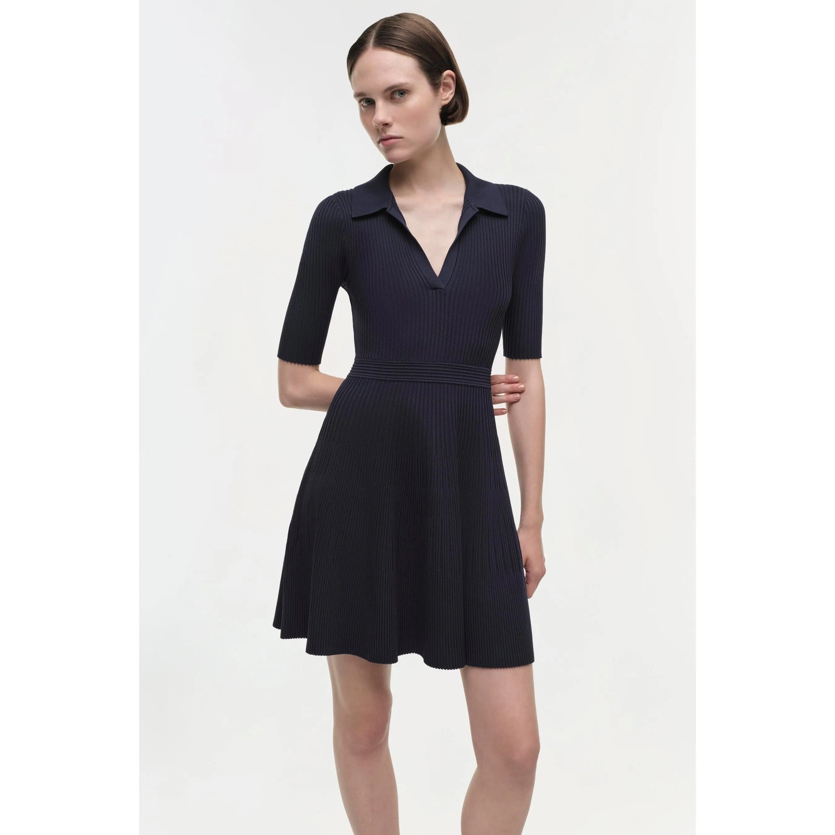 Simkhai Patricia Polo Mini Dress Navy