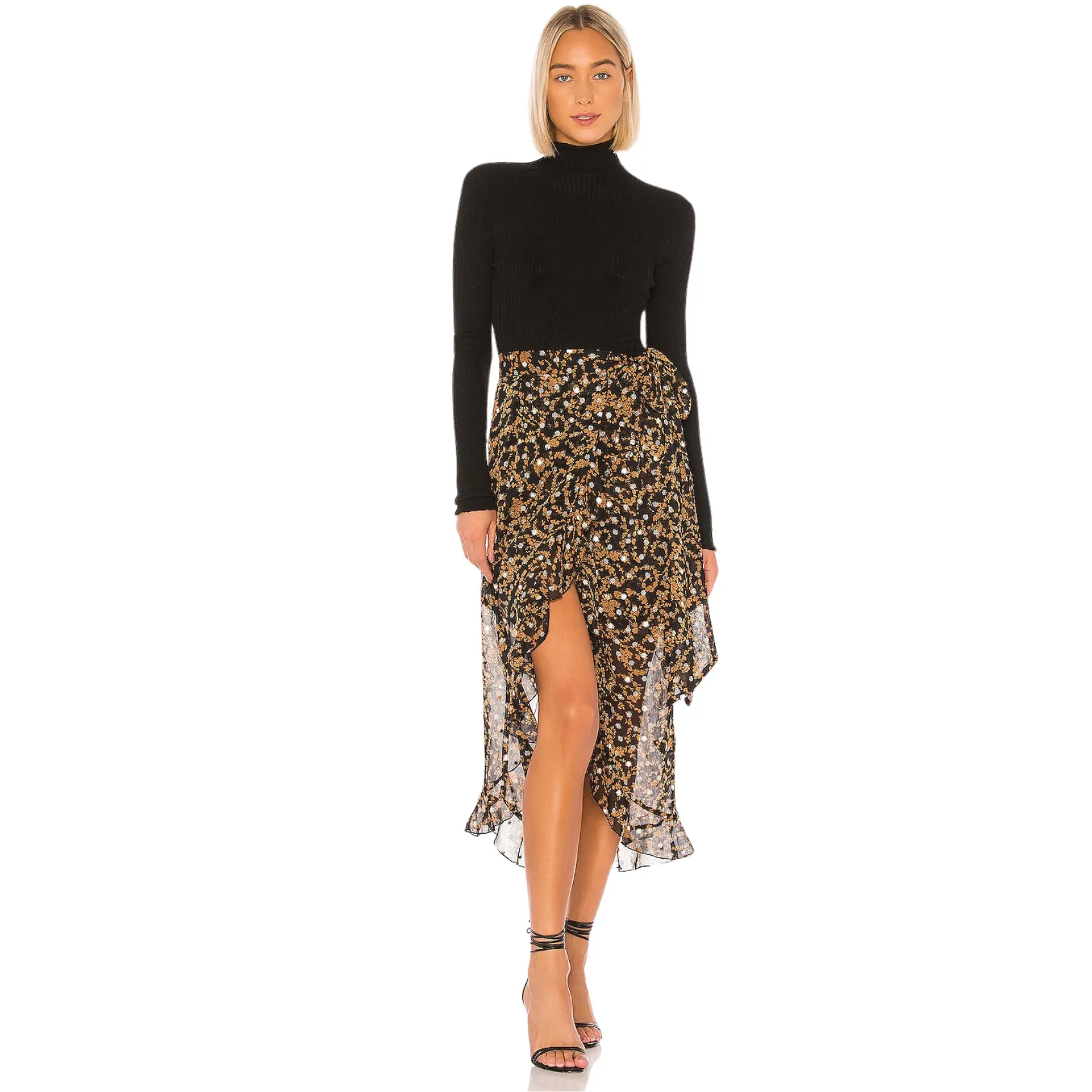 Sky Skirt - Printed Black