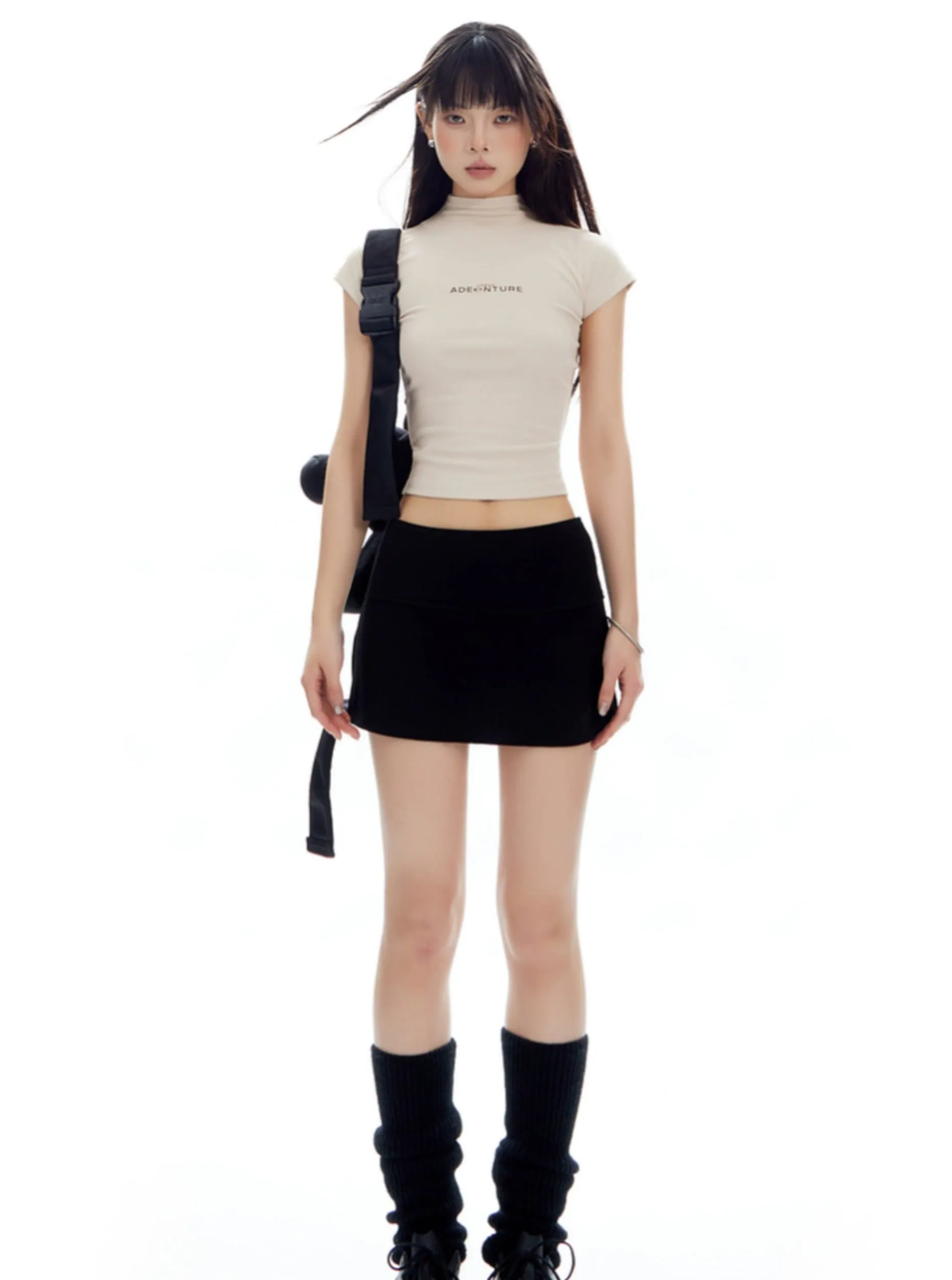 Sleek Noir Active Mini Skirt