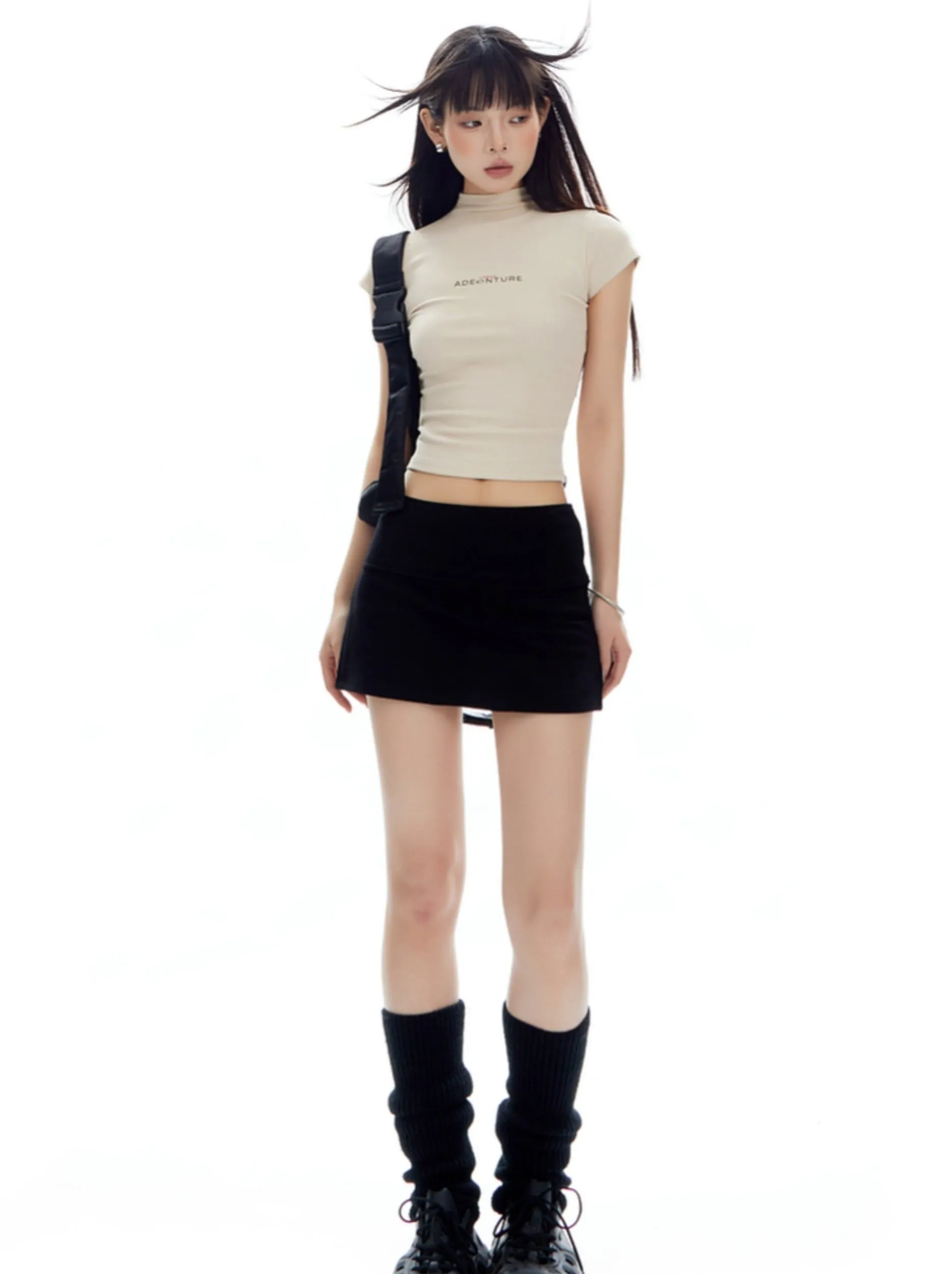 Sleek Noir Active Mini Skirt