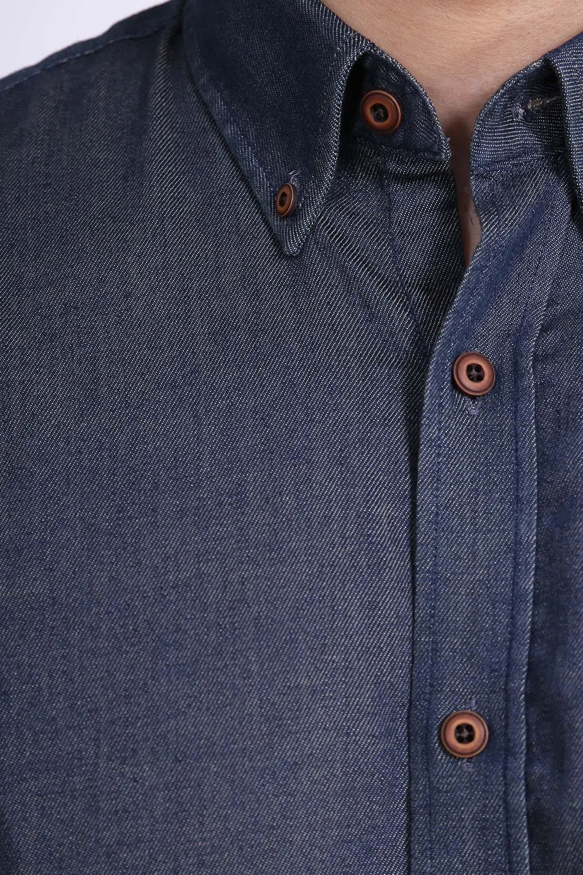 SMART SHIRT FULL SLEEVE BUTTON DOWN DENIM BLUE