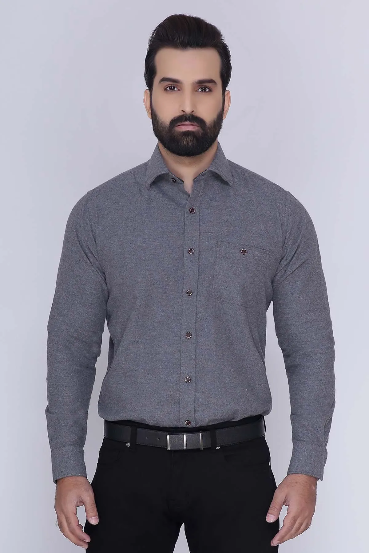 SMART SHIRT FULL SLEEVE GREY