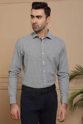 SMART SHIRT FULL SLEEVE SLIM FIT BLACK GREY