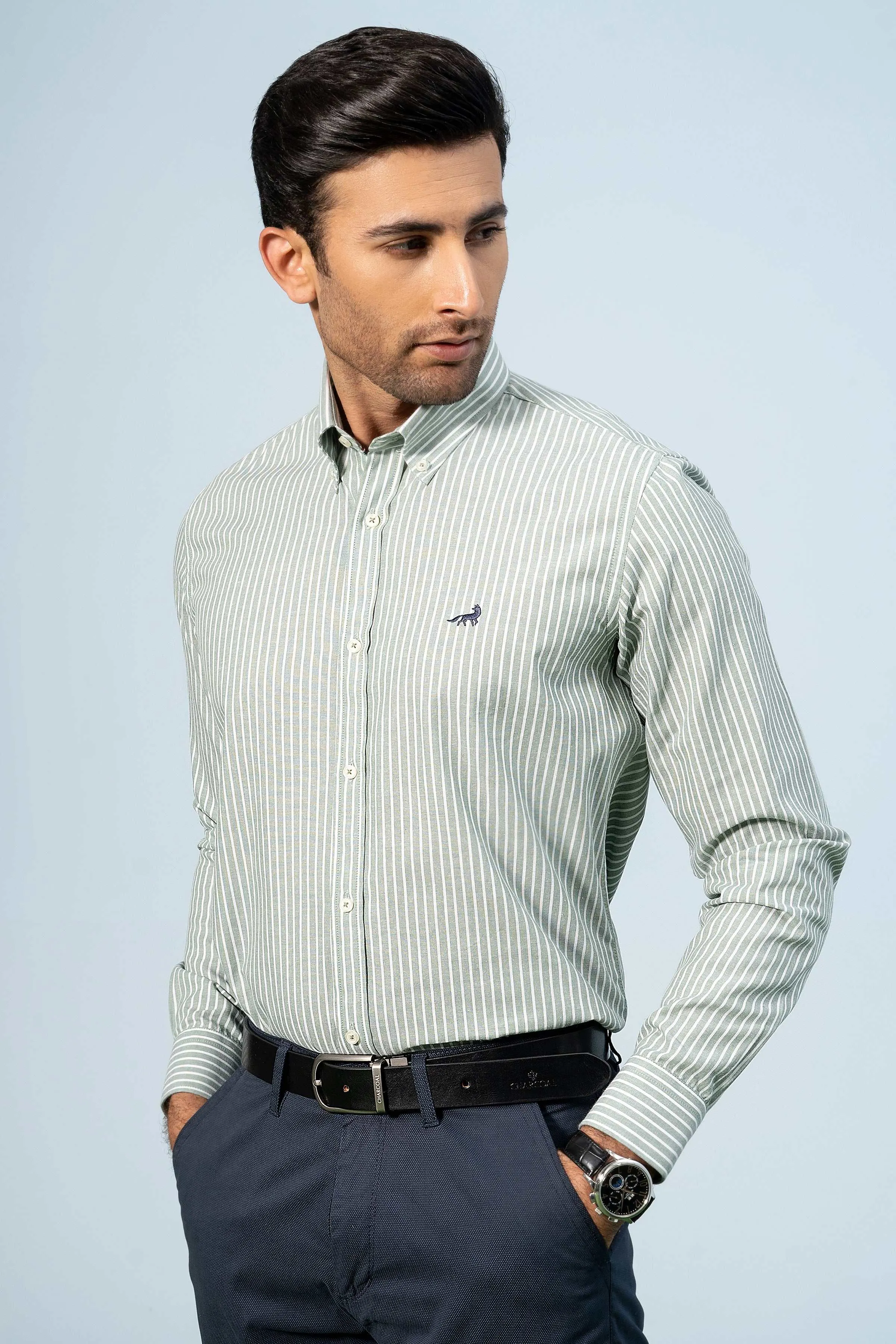 SMART SHIRT GREEN STRIPER