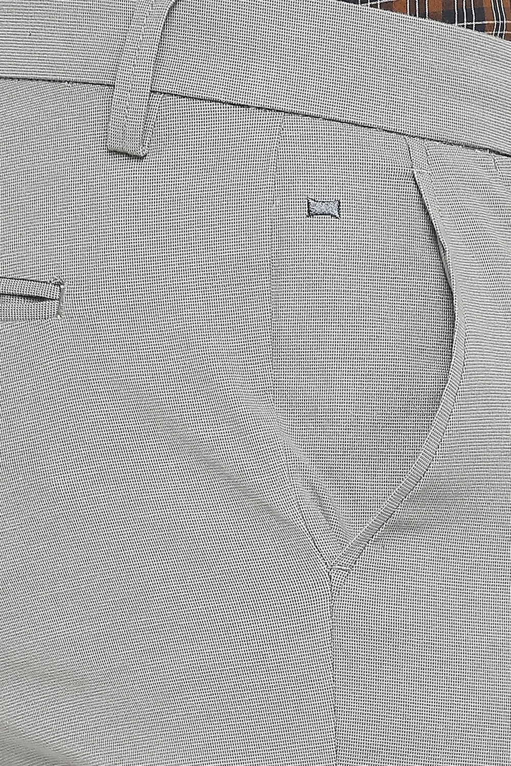 Tapered Fit Cotton Ployester Stretch Dobby Trousers