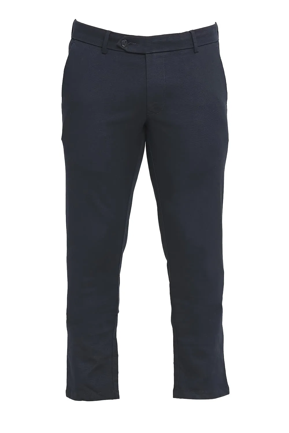 Tapered Fit Cotton Tencel Stretch Dobby Trousers