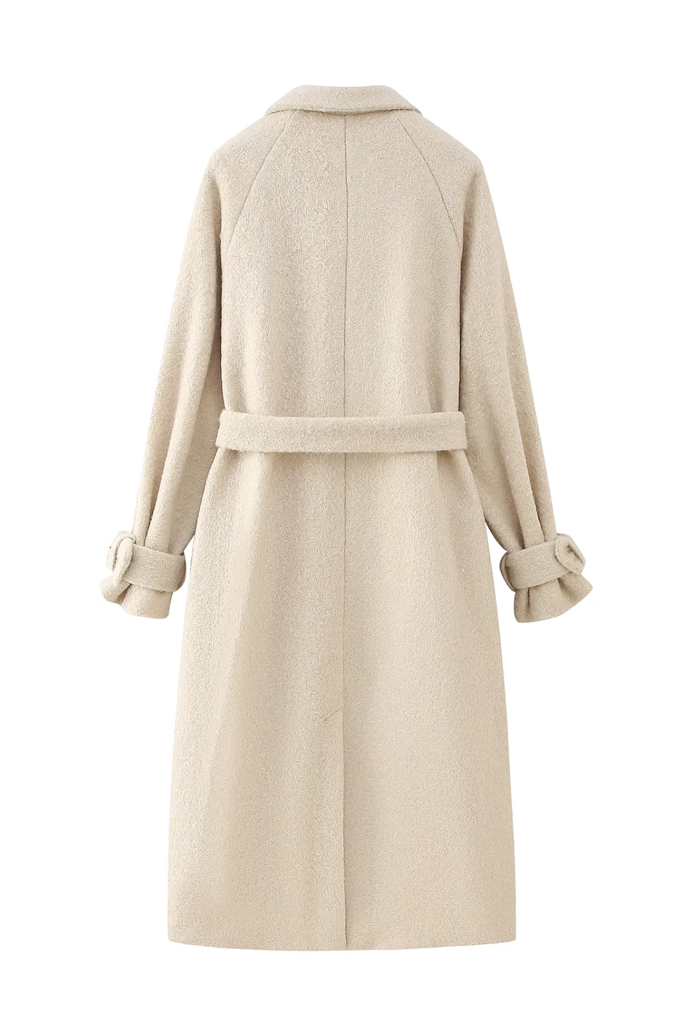 'Tiffany' Waist-Belt Long Wool Coat