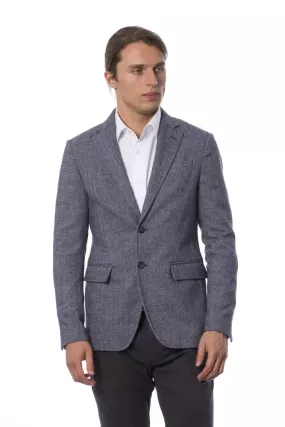 Verri Blue Polyester Men Blazer