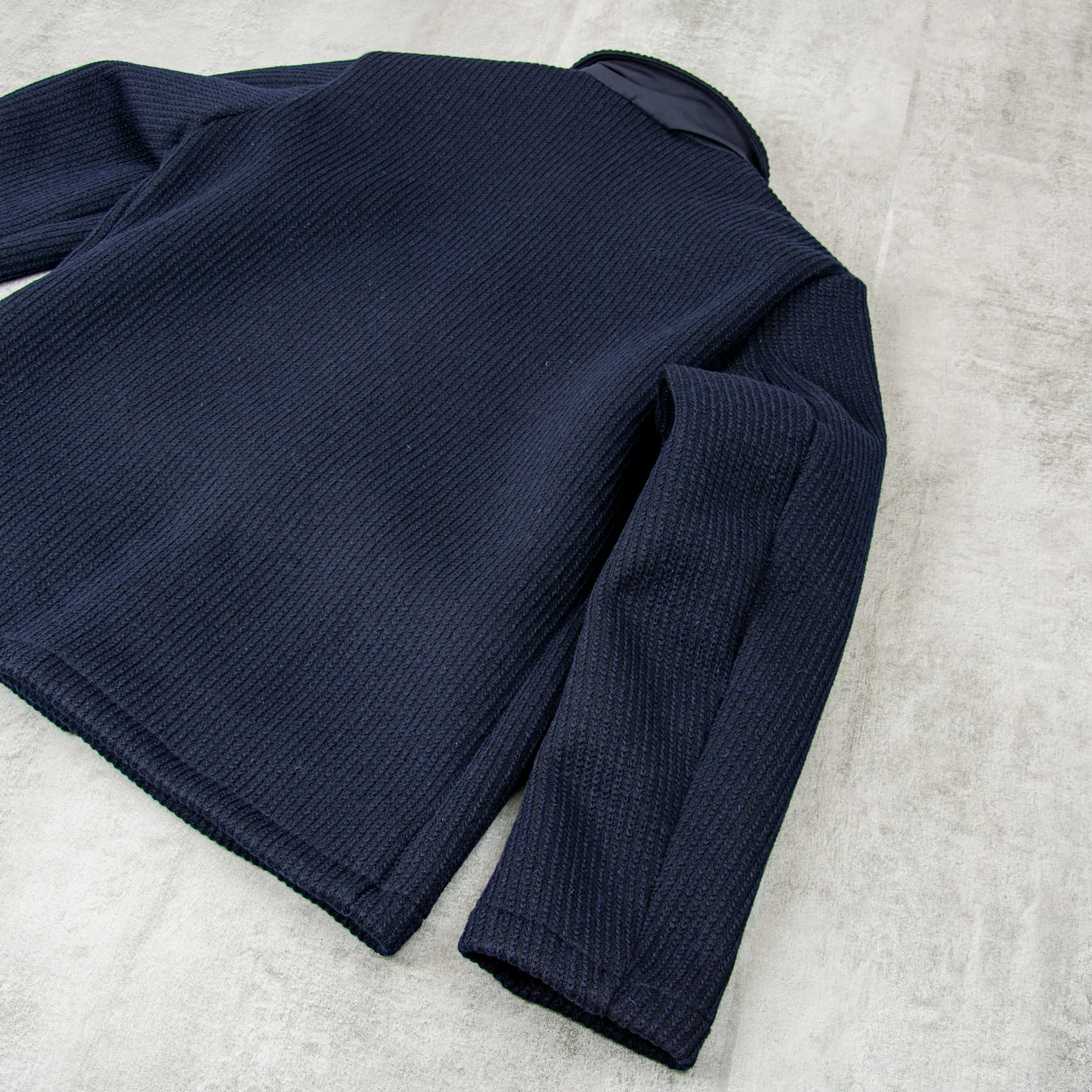 Vetra Knitted Wool Jacket - Navy